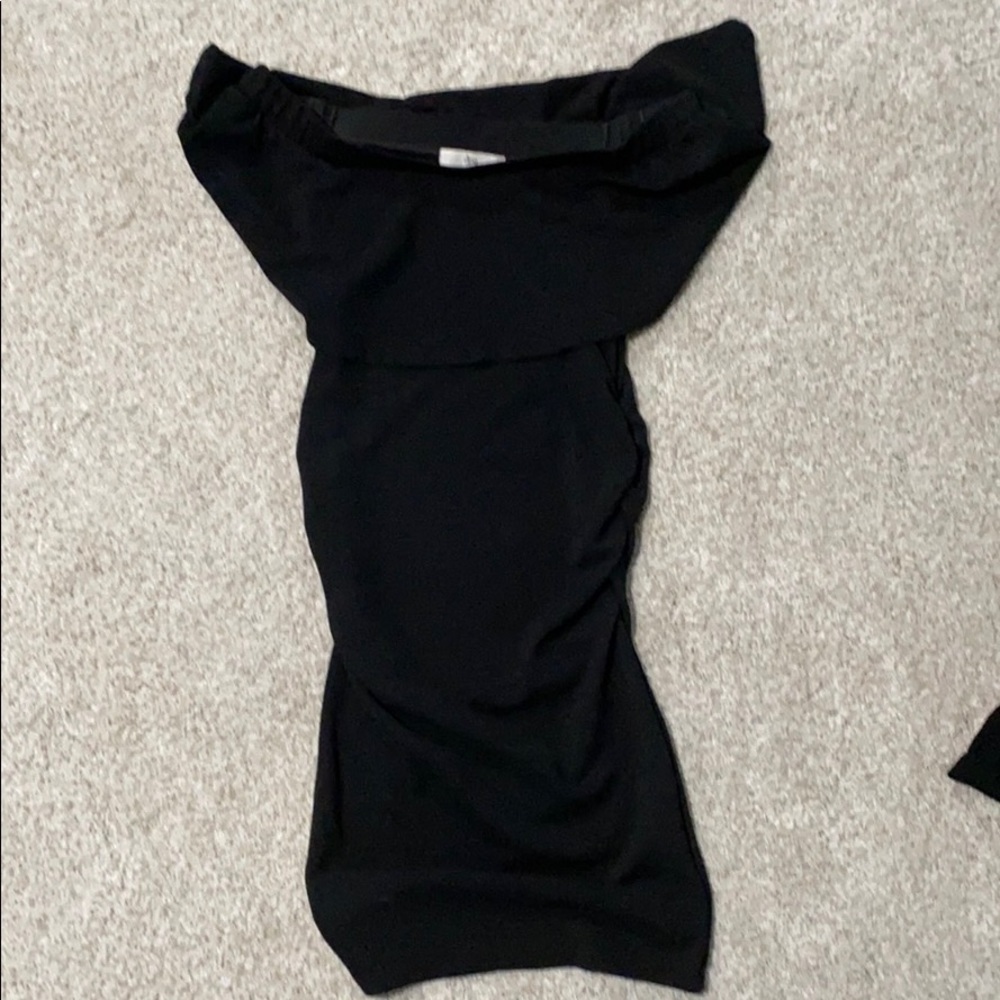 Off the shoulder maternity dress